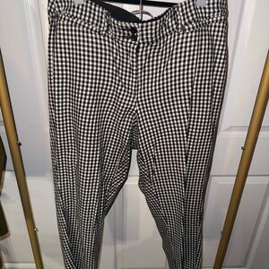 Lane Bryant Black and White Gingham Trousers